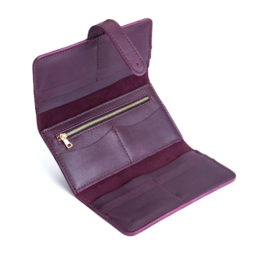 Portland Leather Goods brand new plum wallet